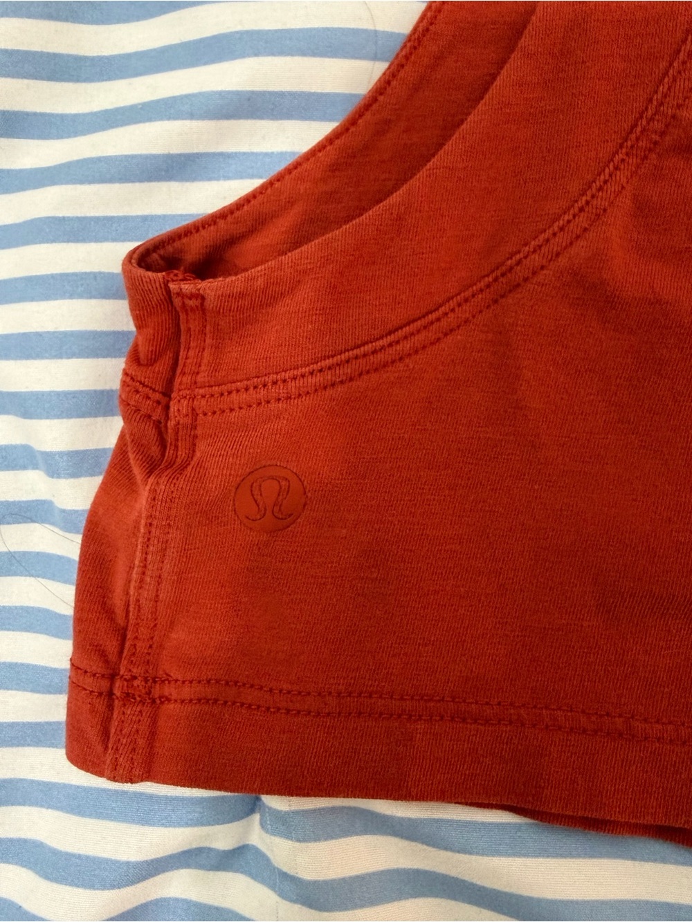 lululemon athletica Rust Crop Tank - Burnt Orange Sleeveless Top - Picture 3 of 3